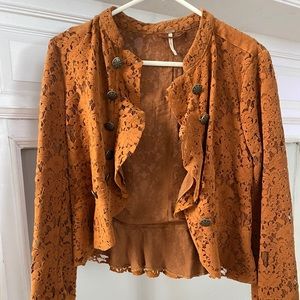 Free people lace lightweight jacket